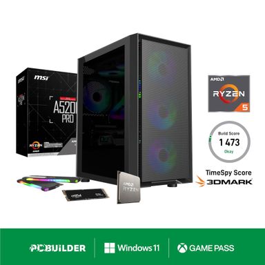 PCBuilder AMD Ryzen 5 5600GT DEFENDER Windows 11 Gaming PC