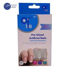 Or Bleu Red Pre-Glued Press On Nails 54