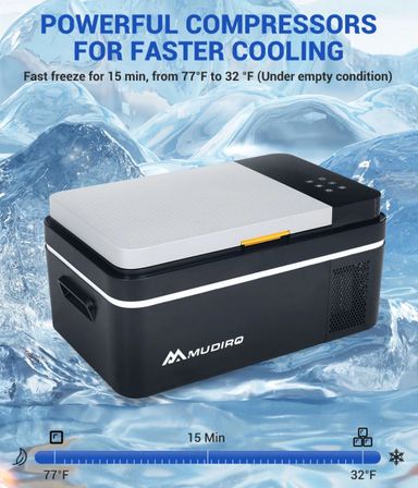 Arca frigorifica/congeladora 12v 24v Portátil Mudiro 21L