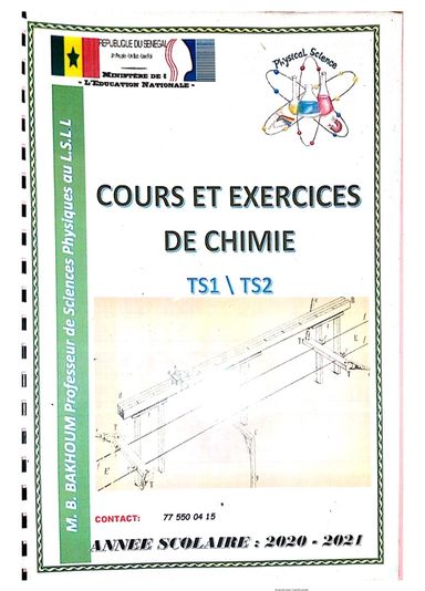 Physique-chimie : leçon et exercice 