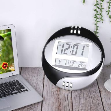  Wall Hanging Table Alarm Clock with Temperature Meter and Calendar 