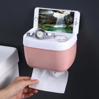 Non Punching Strong Adhesive Wall Mounted Tissue Box 