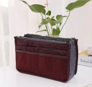 Nylon Travel Insert Organizer Handbag Purse Large Liner Makeup Cosmetic 