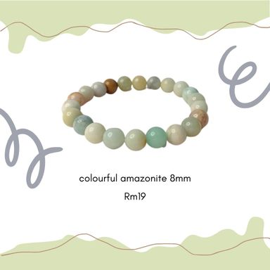 Colourful amazonite 8mm