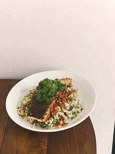 Salmon and Barley Salad