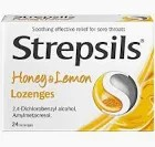 Strepsils Soothing Lozenges Honey & Lemon Flavor for Sore Throat