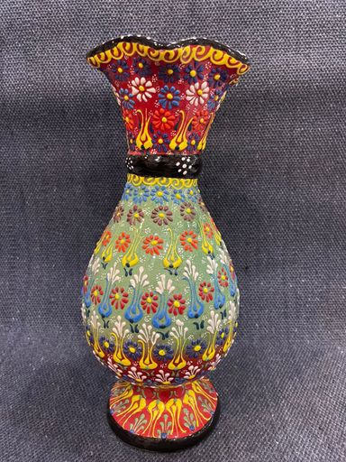 Turkish Handmade Ceramic Vase with Beautiful Hand Painting Pottery