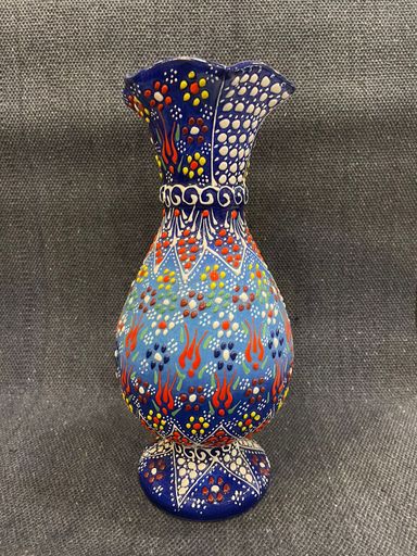 Turkish Handmade Ceramic Vase with Beautiful Hand Painting Pottery