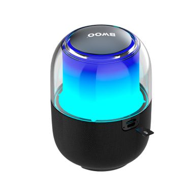 Bwoo IPX6 Waterproof Super Bass Portable Wireless Speaker, RGB Colorful Light Wireless Speaker