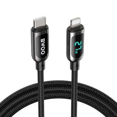 Bwoo Charging & Data Cable, Nylon Braided 27W Fast Charging Type-C to iPhone Cable