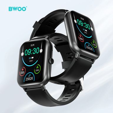 Bwoo Smart Watch, 1.83 inch Waterproof Smart Watch For Android & iPhone (Black), Unisex with Call Function and Fitness Tracking