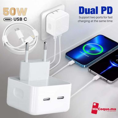 Chargeur iPhone 50W