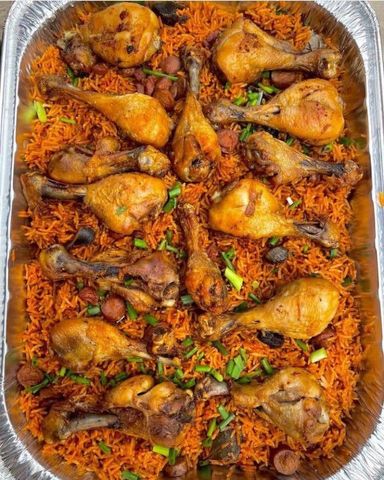 Assorted Chicken Jollof 