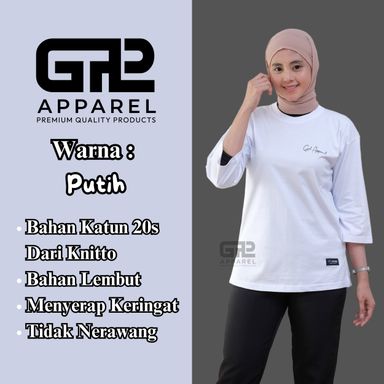 KAOS WANITA LENGAN 7/8 24s