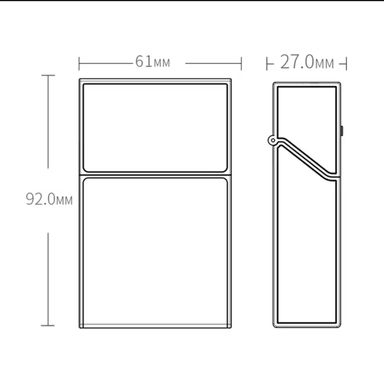 Boîtier de Rangement pour Paquet de Cigarettes en Aluminium Gris