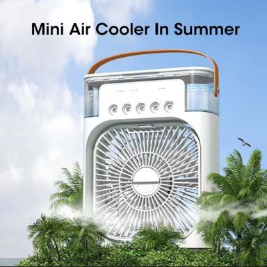 Ice Fan, Air Cooler & Humidifier - 5-Hole Spray USB Fan, Desktop Air Conditioning Unit for Dormitory, Office Use, & Room