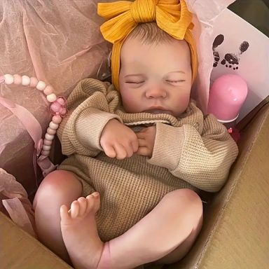 19 Inch 49cm Reborn Dolls, Realistic Dolls, Handmade Vinyl Doll With Accessories