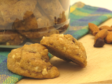 Chocolate chip almond cookies