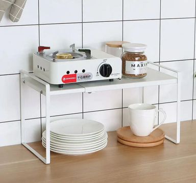 Retractable cabinet storage/spice under shelf rack/organizer.