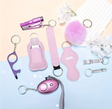 9 piece self defence keychain