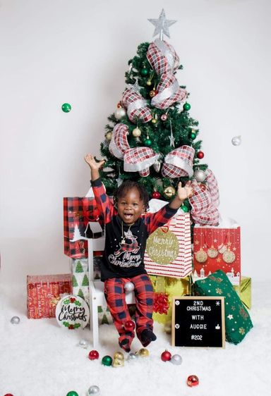 Plaid & Black Merry Christmas PJ