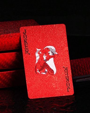 Carte de Jeu en PET Rouge