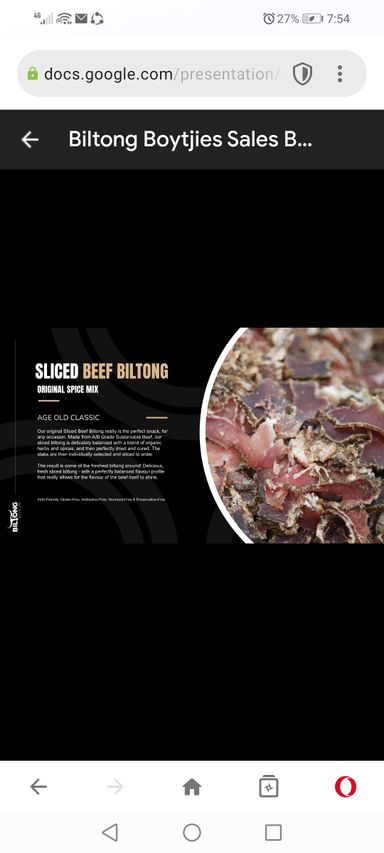 Sliced Beef Biltong 