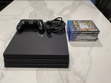 Sony PlayStation 4 Pro PS4 1TB Console System CUH-7115B, 1 Controller + Game