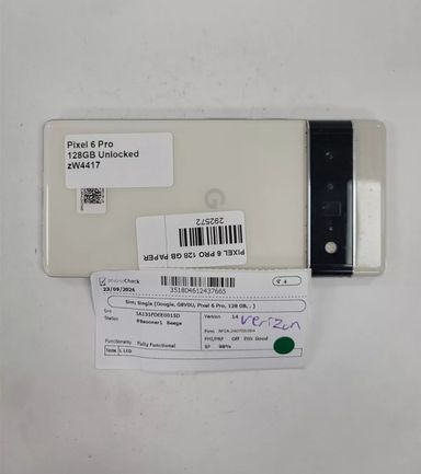 Google Pixel 6 Pro 128GB White G8V0U (Unlocked) Reduced Price zW4417