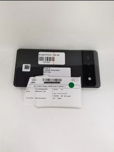 Google Pixel 6 128GB Black G9S9B (Unlocked) Fully Functional VF7761