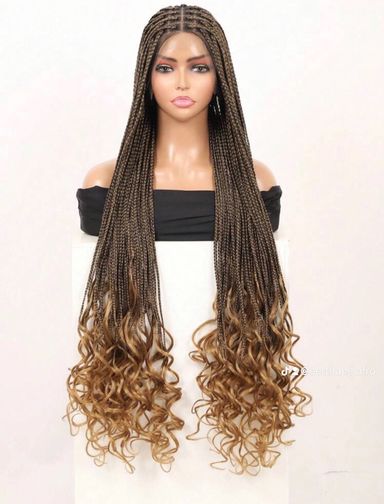 13*4 French curl frontal braided wig