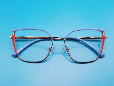 Optical Frame Girls Collection - (Ages 5-12)- POWDER BLUE & RED 