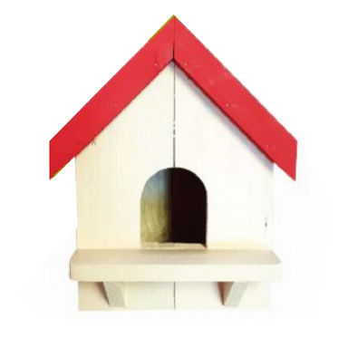 BIRD FEEDER NESTS PAINTED ROOF 300 X 220 X 165 LARGE