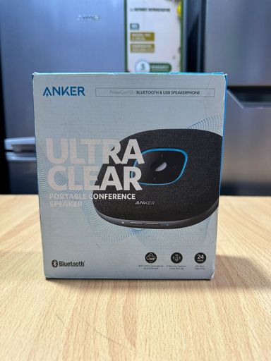 Anker PowerConf S3 -Bluetooth & USB Speakerphone -360 degree voice coverage for upto 8 people - 24 hours talk time - PC connection via USB cable - Smart voice enhancement technology