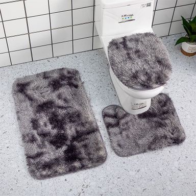  3 in 1 fluffy bathroom toilet mats(big size) 