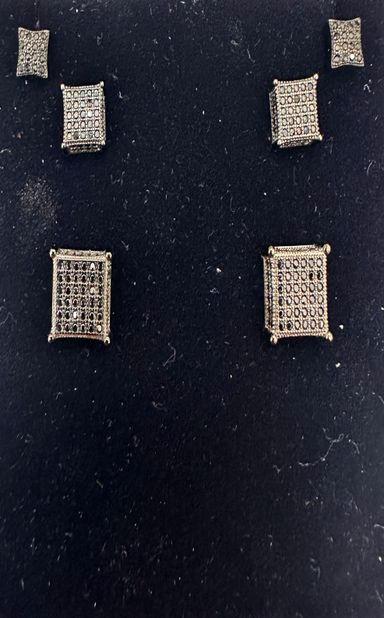 Elegant Earring 3 pairs Bundle Black 