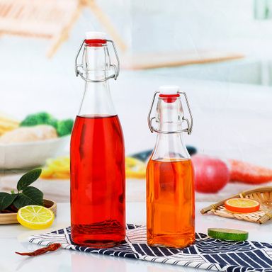 Swing top glass bottles