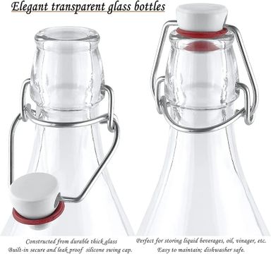 Swing top glass bottles