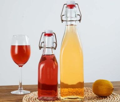 Swing top glass bottles