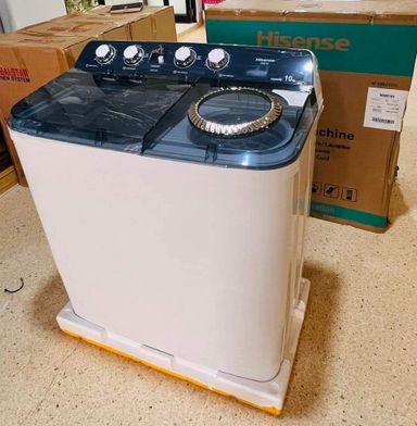 Hisense 10kg Twin Tub Washing Machine WSBE101; Semi-automatic (Manual) Washing Machine