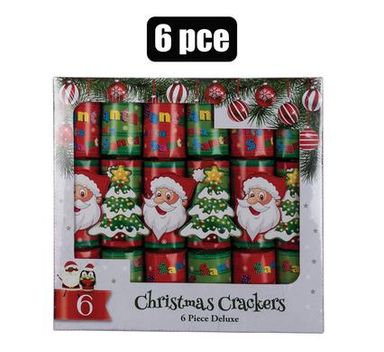 CHRISTMAS CRACKERS DELUXE 6 PIECES 