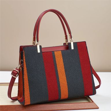 Fashion Colour Contrast Canvas Bags