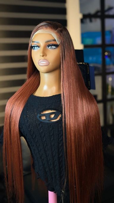 Red rosemary wig 5x5 lace closure