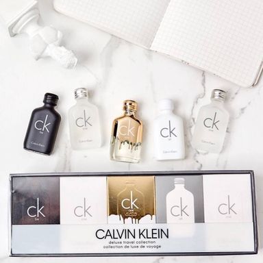 Calvin Klein Deluxe Travel Collection 5 Piece Miniature Gift Set