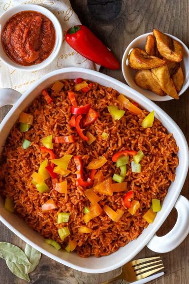 Ghanaian Jollof Rice and Chicken