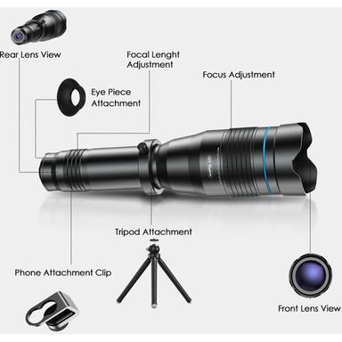 APEXEL CLASSIC MOBILE SUPER 60X SMARTPHONE TELEPHOTO LENS KITS