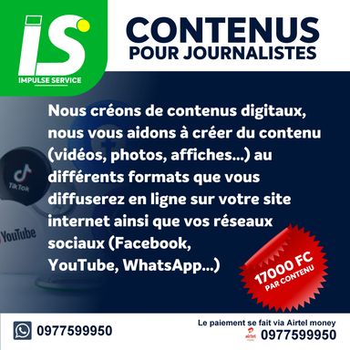 Création des contenus pour journalistes