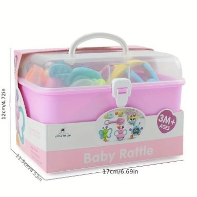 7 piece teething rattle