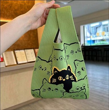 Cute Cat Print Handbag