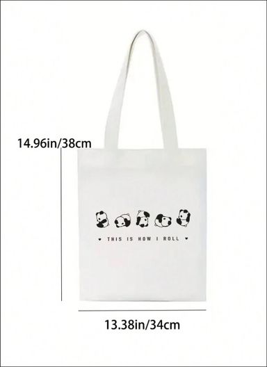 Cute Panda Canvas Tote Bag